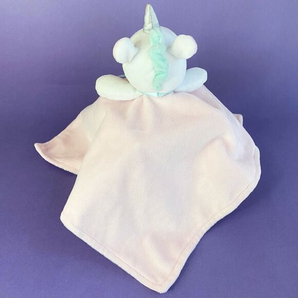 Baby Starters Unicorn Believe in Your Dreams Pink Lovey Security Blanket Satin - Picture 4 of 8